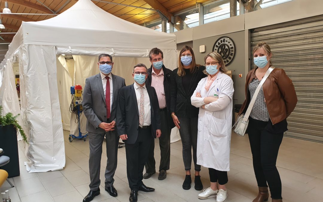 L’Agence Régionale de Santé de Normandie a visité le centre de vaccination de Fécamp.