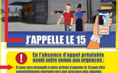 📢 Aux urgences du Centre Hospitalier de Fécamp : Ne vous déplacez pas : Appelez d’abord le 15 📞.