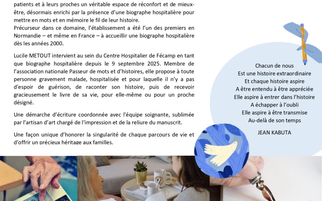 LA BIOGRAPHIE HOSPITALIÈRE : Un soin par l’écriture
