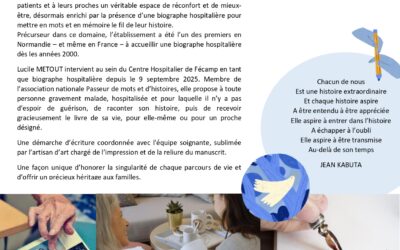 LA BIOGRAPHIE HOSPITALIÈRE : Un soin par l’écriture